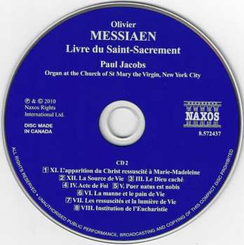 2CD Olivier Messiaen: Livre Du Saint-Sacrement