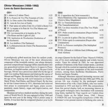 2CD Olivier Messiaen: Livre Du Saint-Sacrement