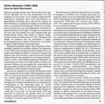 2CD Olivier Messiaen: Livre Du Saint-Sacrement