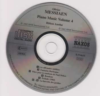 CD Olivier Messiaen: Piano Music Volume 4