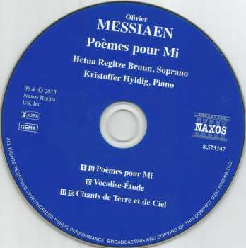CD Olivier Messiaen: Poèmes Pour Mi