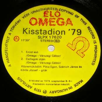 2LP Omega: Élő Omega Kisstadion '79 (2xLP)