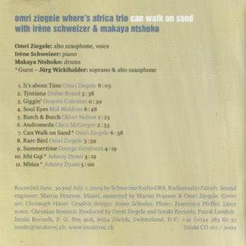CD Omri Ziegele Where's Africa Trio: Can Walk On Sand