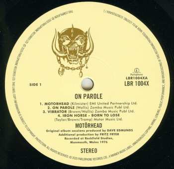 2LP Motörhead: On Parole