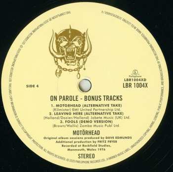 2LP Motörhead: On Parole