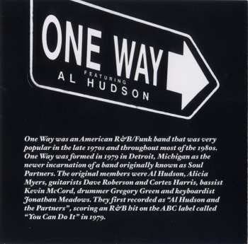 CD One Way: One Way Featuring Al Hudson