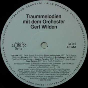 LP Gert Wilden & Orchestra: Algarve - Traummelodien Mit Dem Orchester Gert Wilden