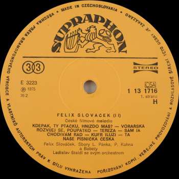 LP Felix Slováček: II (Melodie Z Českých Filmů)