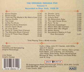 CD Original Indiana Five: Volume 4 - Recorded in New York 1926-1928