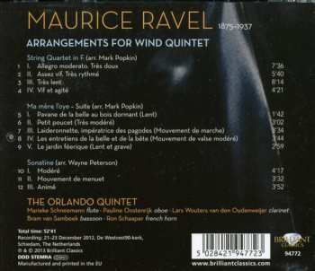 CD Maurice Ravel: Arrangements For Wind Quintet