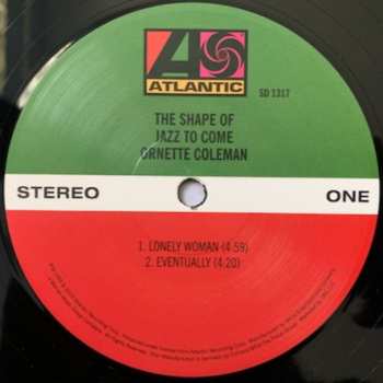 2LP Ornette Coleman: The Shape Of Jazz To Come