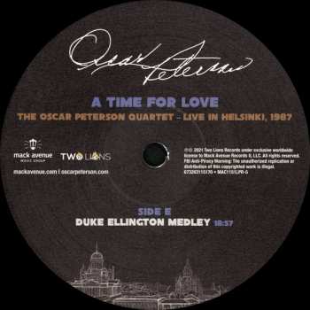 3LP Oscar Peterson: A Time For Love: The Oscar Peterson Quartet - Live In Helsinki, 1987