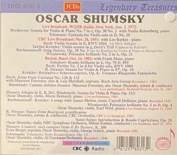 3CD/Dobozkészlet Oscar Shumsky: Broadcasts And Live Performance 1940-1982