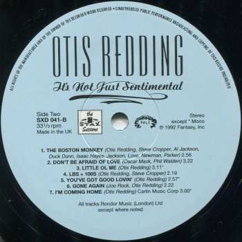 LP Otis Redding: It's Not Just Sentimental
