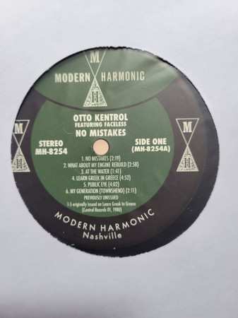 2LP Otto Kentrol: No Mistakes