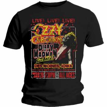 Merch Ozzy Osbourne: Póló Diary Of A Madman Tour 