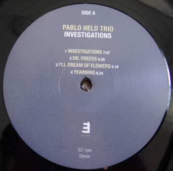 LP Pablo Held Trio: Investigations