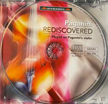 CD Niccolò Paganini: Rediscovered . Played On Paganini's Violin