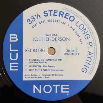 LP Joe Henderson: Page One