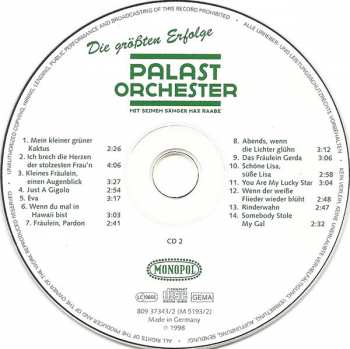 2CD Palast Orchester Mit Seinem Sänger Max Raabe: Die Größten Erfolge