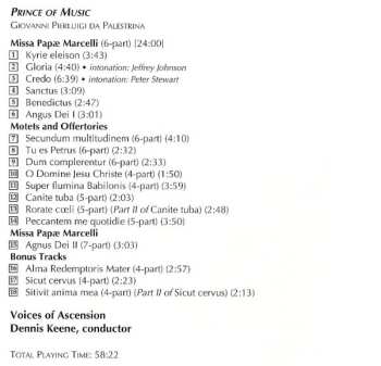 CD Giovanni Pierluigi da Palestrina: Prince Of Music: The Greatest Choral Music Of Palestrina