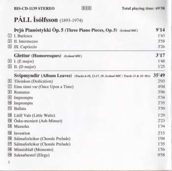 CD Páll Ísólfsson: Complete Original Piano Music