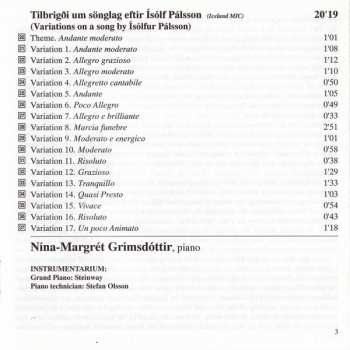 CD Páll Ísólfsson: Complete Original Piano Music