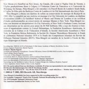 CD Páll Ísólfsson: Complete Original Piano Music