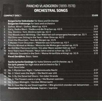 2CD Pancho Vladigerov: Orchestral Songs
