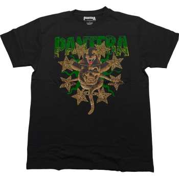 Merch Pantera: Embellished Póló Skull & Snake