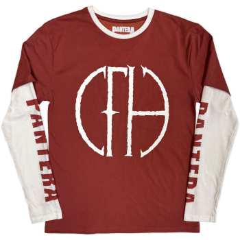 Merch Pantera: Layered Long Sleeve Póló Frayed Logo Pantera