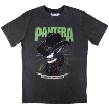Merch Pantera: Stone Wash Póló Skeleton Cowboy