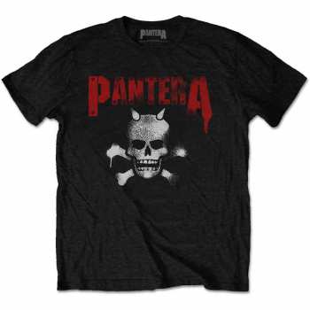Merch Pantera: Póló Horned Skull Stencil 