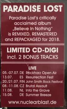 CD Paradise Lost: Believe In Nothing LTD | DIGI