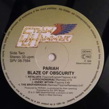 LP Pariah: Blaze Of Obscurity Ltd.