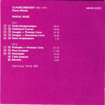 2CD Claude Debussy: Piano Works
