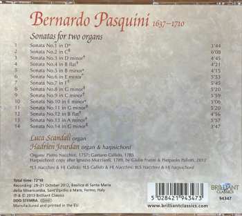 CD Bernardo Pasquini: Sonatas For Two Organs
