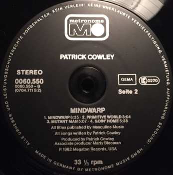 LP Patrick Cowley: Mind Warp