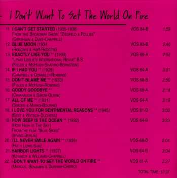 CD Patti Page: I Don't Want To Set The World On Fire