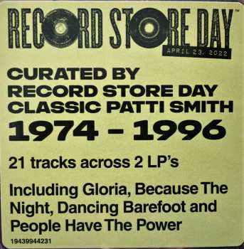 2LP Patti Smith: Curated By Record Store Day LTD