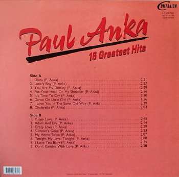 LP Paul Anka: 16 Greatest Hits