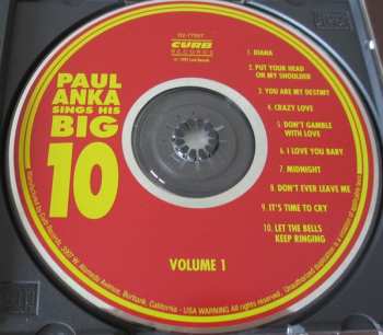 CD Paul Anka: Paul Anka Sings His Big 10 - Volume 1