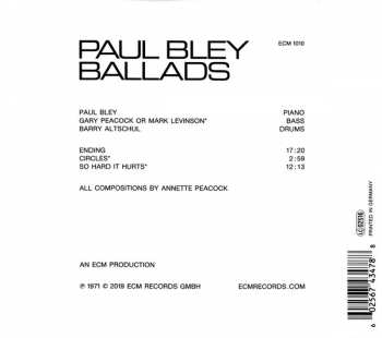 CD Paul Bley: Ballads