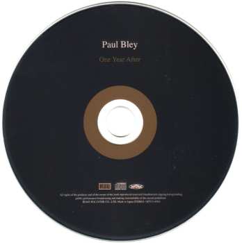 CD Paul Bley: One Year After