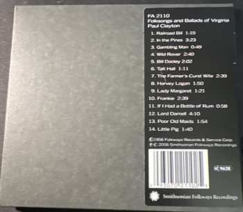 CD Paul Clayton: Folksongs And Ballads Of Virginia