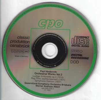 6CD/Dobozkészlet Paul Hindemith: Complete Orchestral Works