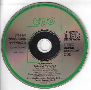 6CD/Dobozkészlet Paul Hindemith: Complete Orchestral Works