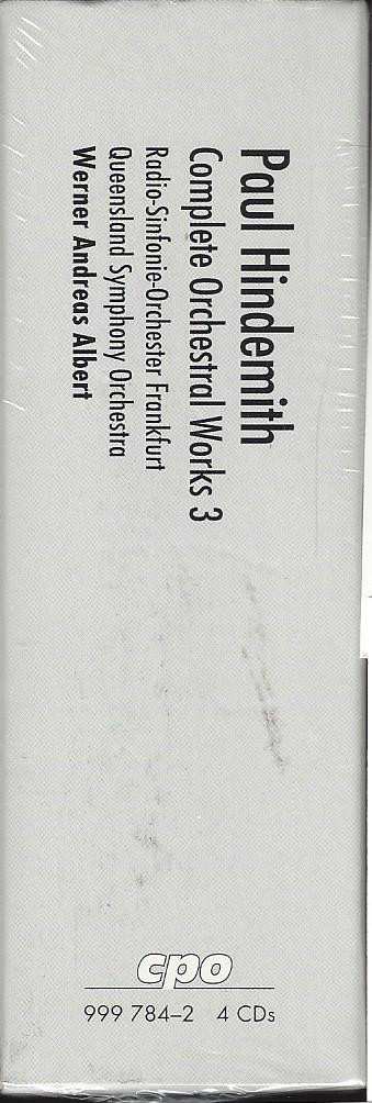 4CD/Dobozkészlet Paul Hindemith: Complete Orchestral Works 3