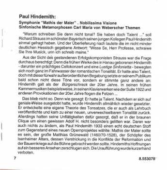 CD Paul Hindemith: Mathis Der Maler Symphony, Nobilissima Visione, Symphonic Metamorphosis
