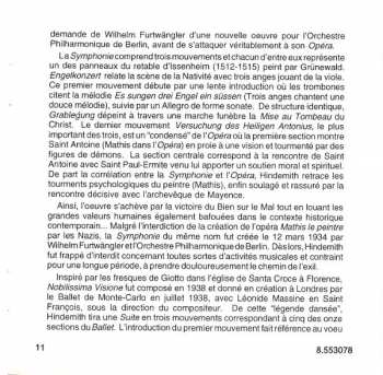 CD Paul Hindemith: Mathis Der Maler Symphony, Nobilissima Visione, Symphonic Metamorphosis